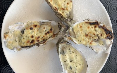 Oysters gratined to the kari kid