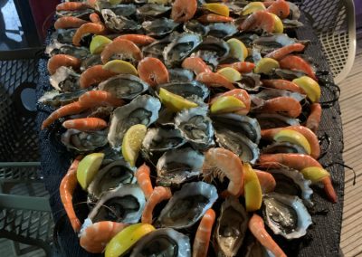 plateau huîtres et crevettes